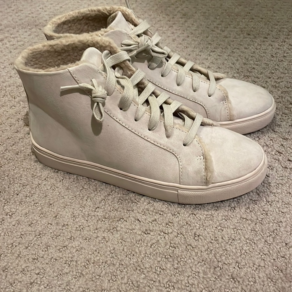 LOFT Sherpa lined high top sneakers